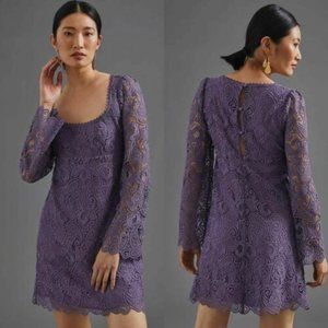 NEW W/ TAGS -  ANTHROPOL0GIE  MAEVE DRIED LAVENDER DRESS - SIZE 0